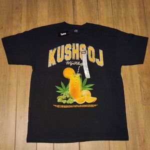 New Wiz Khalifa Kush and OJ Mixtape T-Shirt Mens XL Black Spencers Tracklist NWT